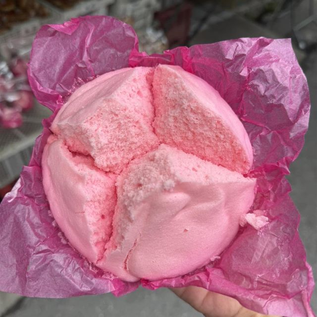 ขนมปุยฝ้ายสีชมพู ลูกใหญ่